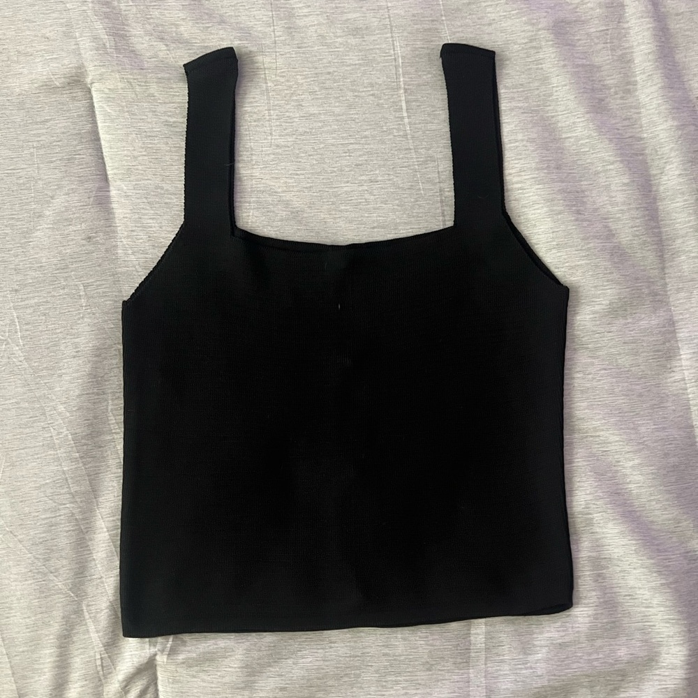 Black Button-Front Women's Top - Picture 4 of 6